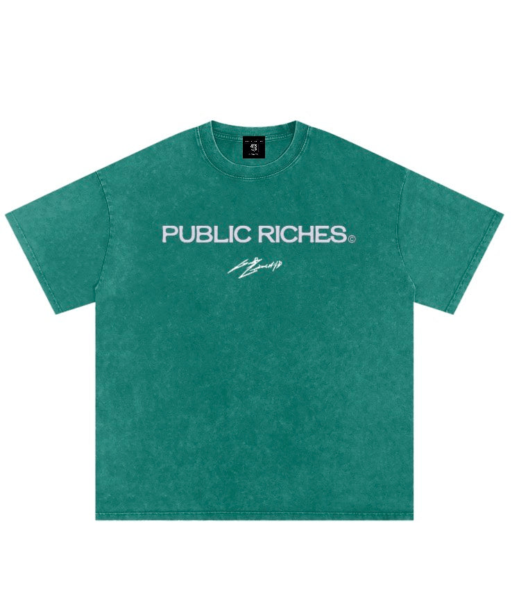 Public Riches x Godchild Snow Washed Oversized Cotton T-Shirt