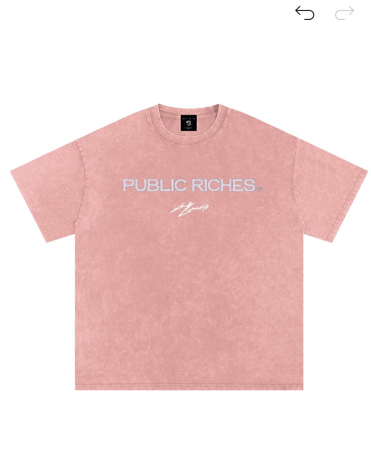 Public Riches x Godchild Snow Washed Oversized Cotton T-Shirt