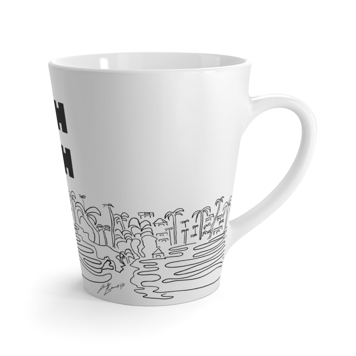 "RICH RICH" Latte Mug ( 12oz) Original Artwork